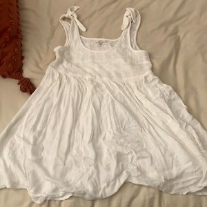 White dress beach cover up